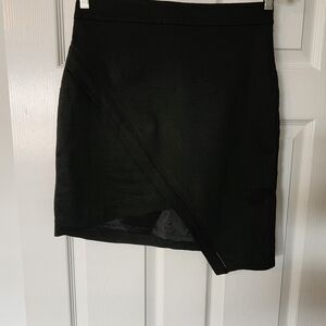 bebe Asymmetrical Black Skirt